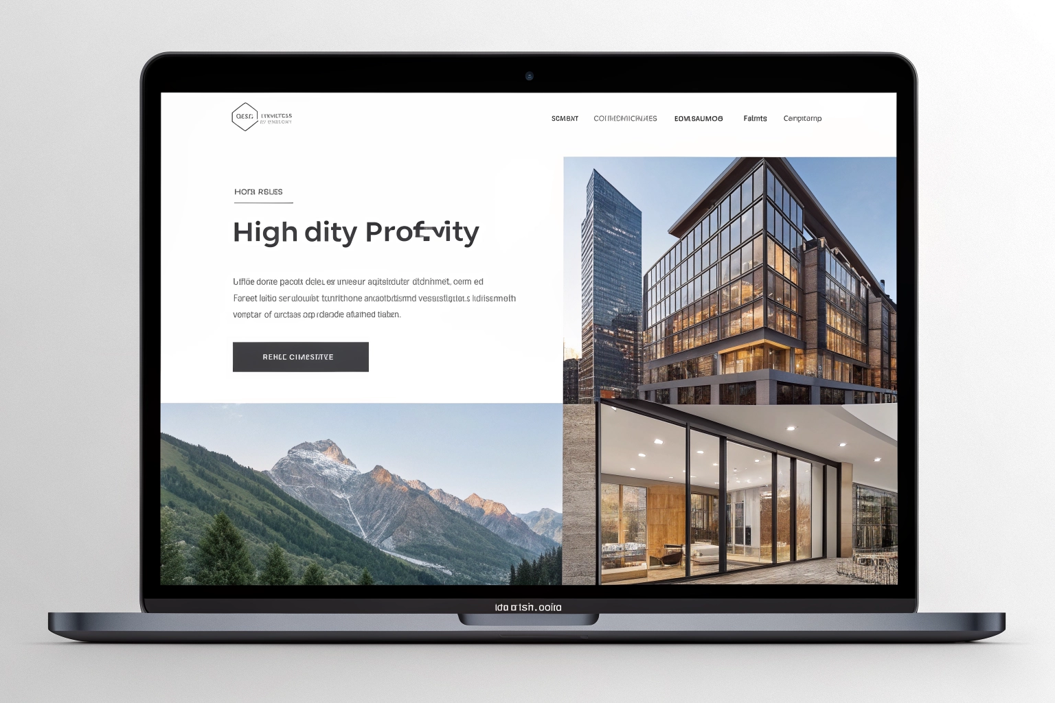 Modern website design mockup for a creative project